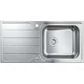 GROHE 500, Aufsatzwanne, Rechteckig, Edelstahl, Edelstahl, 1 Becken, Rechteckig
