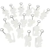 Creotime schl?sselanh?nger-Figuren 6-10 cm Baumwolle wei? 15 St?ck