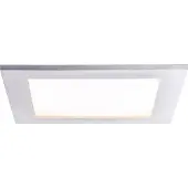 Paulmann Premium Einbauleuchten Set Panel IP44 eckig LED 1x11W 2700K 230V Alu gebürstet/Sat Alu/Kunststoff