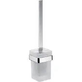 Emco EC Bürstengarnitur loft 00101 LOFT Glasteil satiniert chr chrom Glasteil satiniert, Bürste schwarz