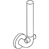 Hewi Reservepapierhalter SERIE 801 nach oben gebogen 2 Rollen, 258mm umbra
