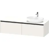 Duravit Waschtischunterschrank Ketho.2 160x55cm, B re, we. matt, 2 Ausz., wandhängend
