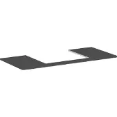 Hansgrohe Xelu Q Konsole mit runden Ausschnitt mittig, 1180x550, für Aufsatzwaschtisch 600x480mm, geschliffen, 54111910, Farbe: Diamantgrau Matt