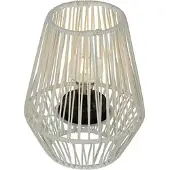 Lumineo Weiße Solarlaterne 20x25 cm mit warmweißem LED-Licht für den Außenbereich