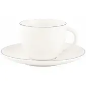 Vt wonen Teeset vtwonen Teetasse mit Untertasse White-Blue Line 250ml (6er Set)