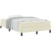 Syfax Bettrahmen mit Matratze Creme 120 x 200 cm Stoff