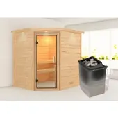Karibu Sauna "Mia (Fronteinstieg)" Ofen 9 kW integr. Strg