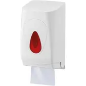All Care PlastiQline Toilettenpapierspender Einzelblatt - Kunststoff - Farbfenster rot