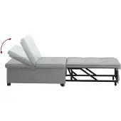 vidaXL Schlafsofa Ausziehbar Hellgrau 194 x 50 x 82 cm Stoff