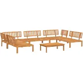 vidaXL 6-tlg. Garten-Sofagarnitur aus Paletten Massivholz Akazie