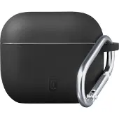 Cellularline Bounce - AirPods Pro 3 Schutzhülle für AirPods aus Soft-Touch-Silikon mit Haken, Hülle, Schwarz, Apple, AirPods Pro 3, Silikon, Stoßfest, Schmutzabweisend, Kratzresistent
