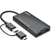 Value USB Display Adapter, USB Typ A+C - 2x HDMI