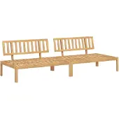 vidaXL Garten-Mittelsofas aus Paletten 2 Stk. Massivholz Akazie