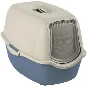 Rotho Katzentoilette Eco Bailey mit geruchshemmendem Aktivkohlefilter - Katzenklo 56,0 x 40,0 x 39,0 cm - Katzen Toilette inkl. Haube und Schwingtür