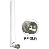 DeLOCK 88460, 4 dBi, 2.4 - 2.5 / 5.1 - 5.875 GHz, IEEE 802.11a,IEEE 802.11b,IEEE 802.11g,IEEE 802.11n, Omnidirektionale Antenne, RP-SMA, Weiß