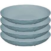 Koziol Suppenteller "CLUB PLATE, tief, Ø 22 cm, aus biozirkulärem Material" Teller Set, Spülmaschinengeeignet und melaminfrei, Made in Germany