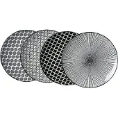 Ritzenhoff & Breker Speiseteller "Takeo" Teller Set, Porzellan, skandinavisch-schlichter Touch, Ø 21,5 cm