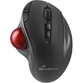 MediaRange MROS263, rechts, Trackball, USB Typ-C, 2400 DPI, Schwarz, Rot