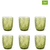 Excelsa Set Von 6 Wasserglas Leaf Glas 30 Cl Grün