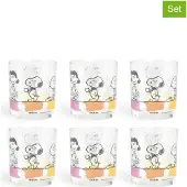 Excelsa Set Von 6 Wasserglas Peanuts Glas 25 Cl Bunt
