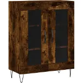 vidaXL Highboard Räuchereiche 69,5x34x180 cm Holzwerkstoff