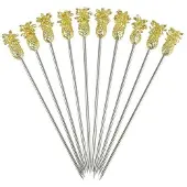Beaumont Ananas Garnish Cocktailspieße Pk10 Gold