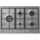 Candy CHG7WLWPX, Edelstahl, Integriert, 75 cm, Gaskochfeld, Edelstahl, 5 Zone(n)