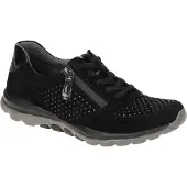 Gabor ROLLINGSOFT Damenschuhe - sportliche Schnür- Halbschuhe schwarz