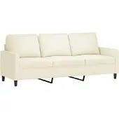 vidaXL 4-tlg. Sofagarnitur Creme Samt