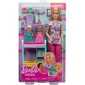 Barbie Karriere Kinderärztin-Spielset mit blonder Modepuppe, 2 Baby-Puppen, Behandlungstisch und Zubehörteilen, Modepuppe, Weiblich, 3 Jahr(e), Junge/Mädchen, 323,9 mm, Mehrfarbig