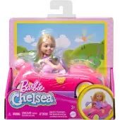 Mattel Chelsea Fahrzeugset mit blonder kleiner Puppe, Spielzeugauto und Teddybär, Modepuppe, Weiblich, 3 Jahr(e), Mädchen, 82 mm, 230 g