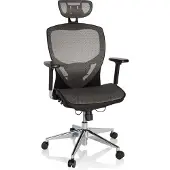 Hjh OFFICE VENUS ONE - High End Bürostuhl Silbergrau/Schwarz