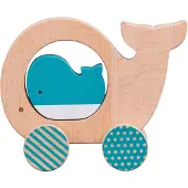 Petit Collage protagonist Walfisch Junior 12 cm Holz beige