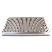 BieTal Tropfblech Tropfschale Abtropfblech Tropfkasten 44x27,5x2,7cm Edelstahl
