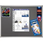 Franken Pinnwandtafel PRO, Filz, Wandmontage im Hoch- & Querformat, Aluminiumrahmen, grau, 1500 x 1000 mm