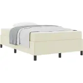Syfax Bettrahmen mit Matratze Creme 120 x 200 cm Stoff
