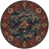 Bamyum Kinevart Bedruckter Teppich Chenille-Druck Maschinell Hergestellt 160 x 160 cm