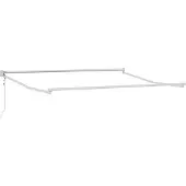 vidaXL Ausziehbarer Sonnenschirmrahmen Weiß 350 x 250 cm Aluminium