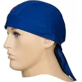 Elmag - Hitzekopfschutz Bandana *blau - feuerfest* aus Baumwolle, KopfØ 46-68 cm