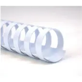 GBC Binderücken, Plastik, Ø 14 mm, 100 Stück, weiß