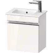 Duravit Sivida Waschtischunterbau, Türanschlag rechts, Griffleiste chrom, 400x287x443mm, zu ME by Starck, SV4642R10220000, Farbe: Weiß Hochglanz