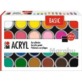 Marabu Acrylfarbe Basic Set 24 x 18 ml