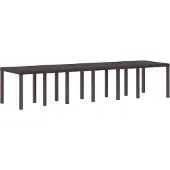 vidaXL Gartentisch Braun 350 x 100 x 74 cm Poly-Rattan