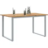 vidaXL Gartentisch Grau 140 x 80 x 75 cm Massivholz Akazie