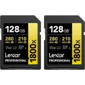 Lexar Professional SDXC Gold 128GB 1800x UHS-II V60 2er-Pack