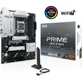 Asus Prime X870-P WIFI, AMD, Sockel AM5, AMD Ryzen 7000 Series, AMD Ryzen 8000 Series, AMD Ryzen 9000 Series, Sockel AM5, DDR5-SDRAM, 192 GB