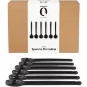 Vt wonen Besteck Löffel Porzellan Matt Black Small (6er Set)