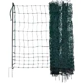 Kerbl Geflügelnetz Premium, grün,25m 106cm, Doppelspitze, elektrif.