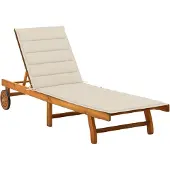 Prolenta Maison Exclusive - Sonnenliege mit Auflage Akazie Massivholz