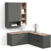 Livinity Wohnwand Piave Anthrazit 5 Teile, Model 58989